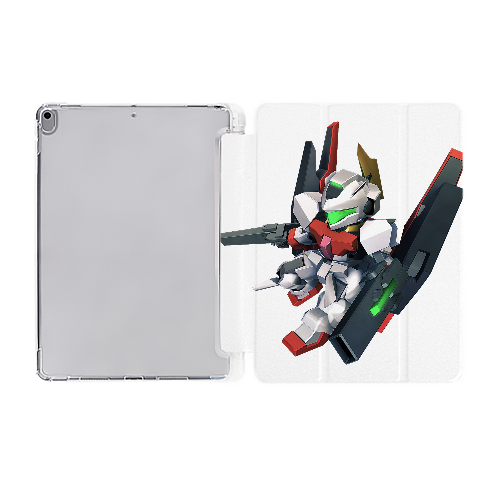 （画像用） 機動戦士ガンダム Mobile Suit Gundam IPad ケース ペン収納付き 三つ折りスタンド PUレザー×シリコン 対応機種9.5/10.5/10.9インチ
